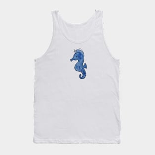 Blue seahorse design Tank Top